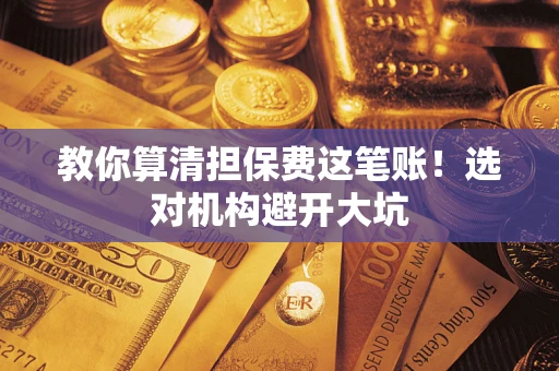 济南教你算清担保费这笔账！选对机构避开大坑
