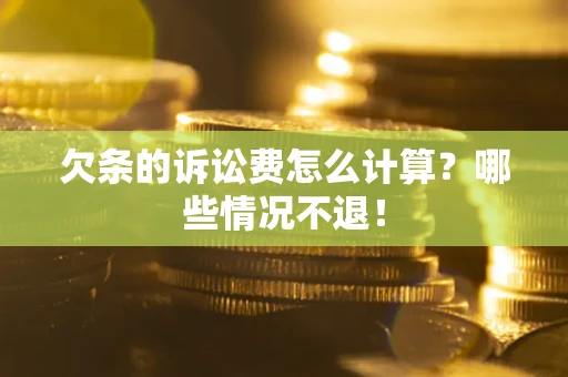 济南欠条的诉讼费怎么计算？哪些情况不退！