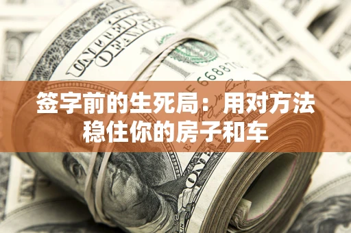 济南签字前的生死局：用对方法稳住你的房子和车