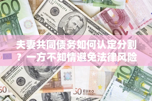 济南夫妻共同债务如何认定分割？一方不知情避免法律风险必看！